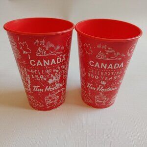Tim Hortons Reusable Cups CANADA 150 Limited Edition  PAIR